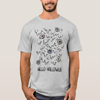 T-shirt Chemises "Spooky Eyes Hello Halloween"