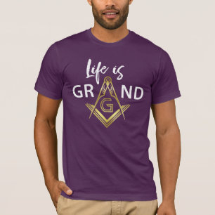 T-shirt Chemises T Masonic Purple & Gold Cadeaux Grand L