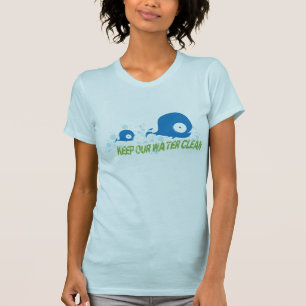 T-shirt Chemises T Planète biologique de baleine