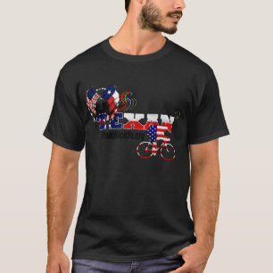 T-shirt Chemises texanes d'obscurité de cycle de pur sang