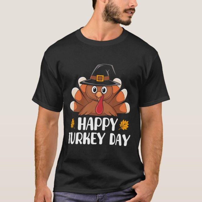 T-shirt Chemises Thanksgiving Pour Enfants Garçons Toddler (Devant)