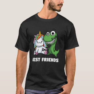 T-shirt Chemises Unicorne Et T-Rex, Meilleurs Amis Cadeau 