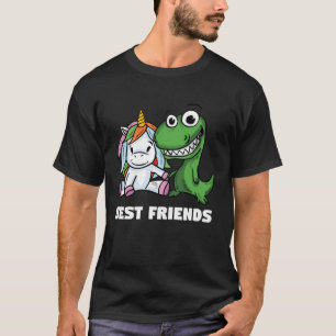 T-shirt Chemises Unicorne Et T-Rex, Meilleurs Amis Cadeau 