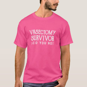 T-shirt Chemises Vasectomie Drôle Hommes Vasectomie Surviv