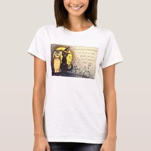 T-shirt Chemises vintages Halloween Chat et Chouette