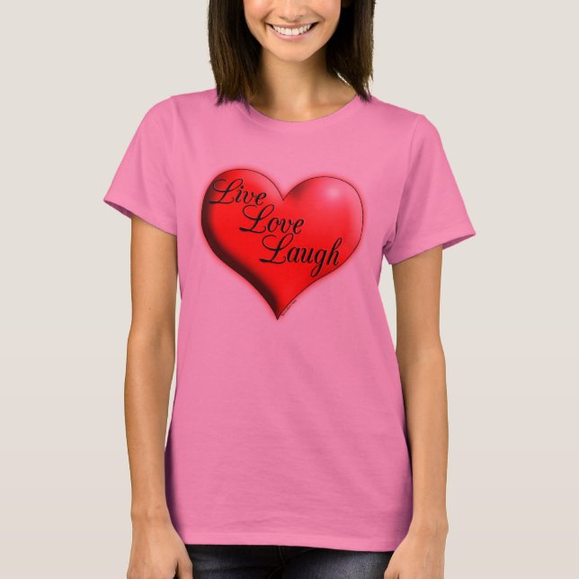 T-shirt Chemises vivantes de rire d'amour (Devant)