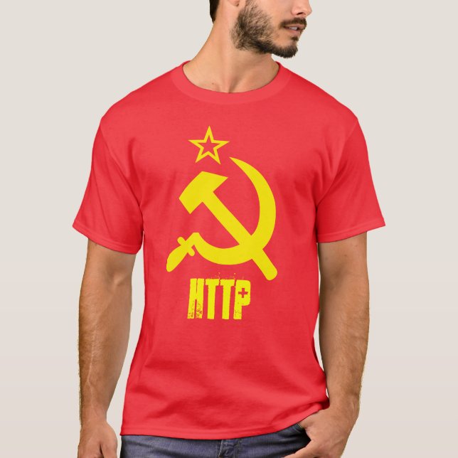 T-SHIRT CHEMISETTE HTTP - CCCP JAUNE (Devant)