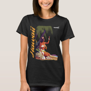 T-shirt Chemisier de voyage tropical danseuse de Hula d'Ha