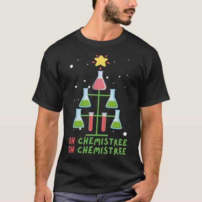 T-shirt Chemistry Christmas Oh Chemistree friend (Devant)