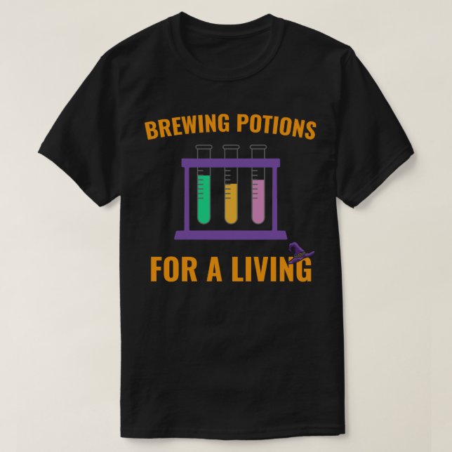 T-shirt Chemistry Halloween Chemist Funny Witch (Design devant)