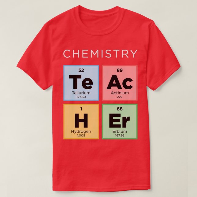 T-shirt Chemistry Teacher Periodic Table of Elements Scien (Design devant)