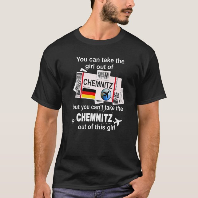 T-shirt Chemnitz Boarding Pass - Chemnitz Girl - Chemnitz (Devant)
