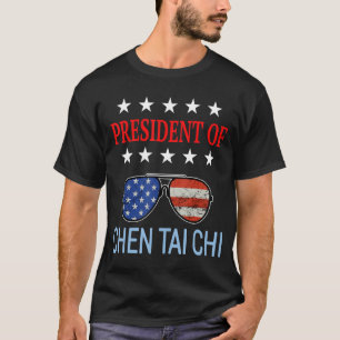 T-shirt Chen Tai Chi Healing Usa Drapeau Thérapeutique Dit