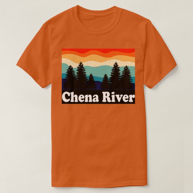 T-shirt Chena River Alaska Retro (Design devant)