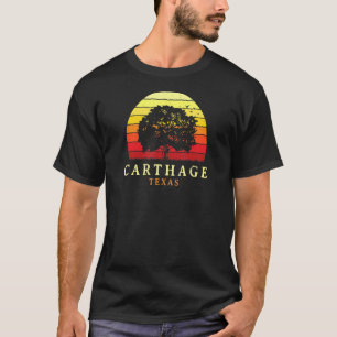 T-shirt Chêne Carthage Couché de soleil à feuillage persis