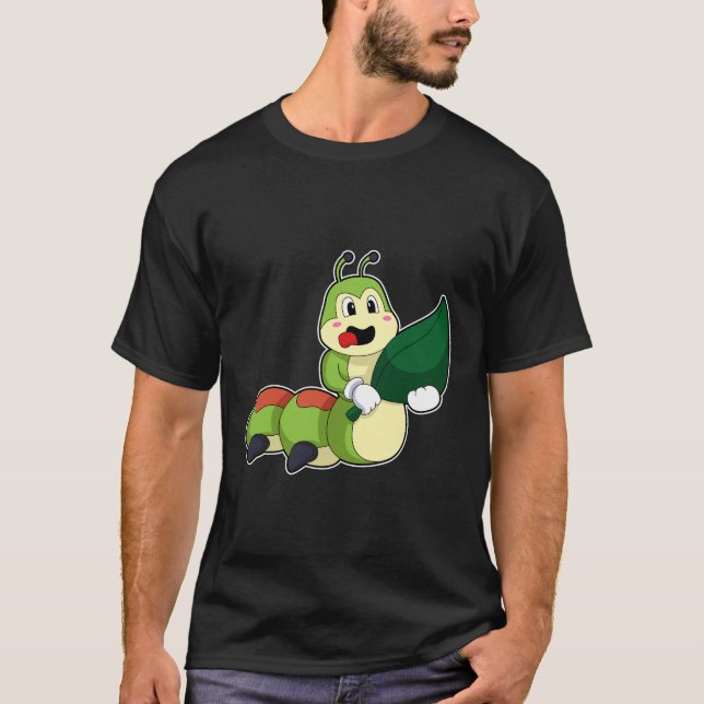 T-shirt Chenille avec feuille (Devant)