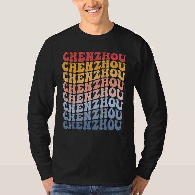 T-shirt Chenzhou City Groovy Retro (Devant)