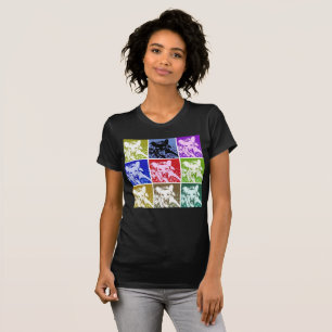 T-shirt Chepherd berger allemand coloré Pop d'art