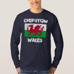 T-shirt Chepstow, Pays de Galles avec drapeau gallois
