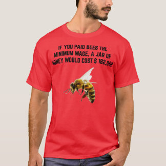 T-shirt Chèque de salaire minimum pour les abeilles