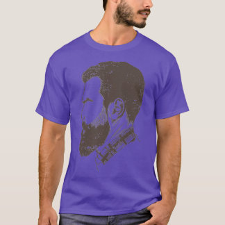 T-shirt chèque et barbe complète