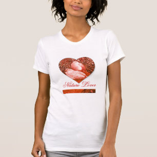 T-SHIRT CHÈQUES BLANCHES EN ROUGE / COEUR AMOUREUX DE LA N