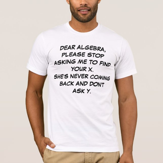 T-SHIRT CHER ALGEBRA (Devant)