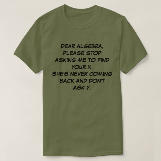 T-SHIRT CHER ALGEBRA (Design devant)