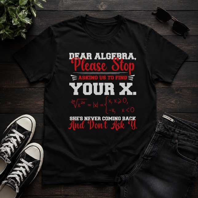 T-shirt Cher Algèbre Humour Prof de Maths Drôle (Créateur téléchargé)