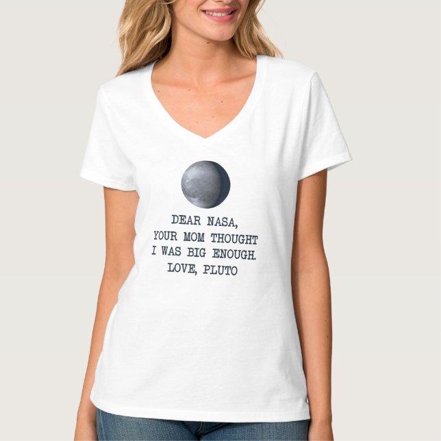 T-shirt Cher amour Pluton de la NASA (Devant)