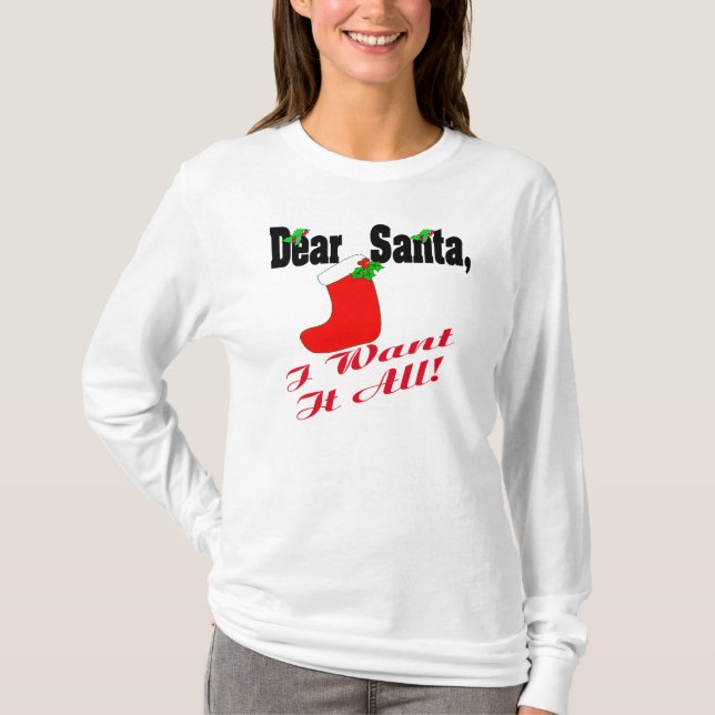 T-shirt Cher Chemise Père Noël (Devant)
