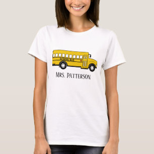 T-shirt Cher conducteur de bus scolaire ajouter le nom T-s
