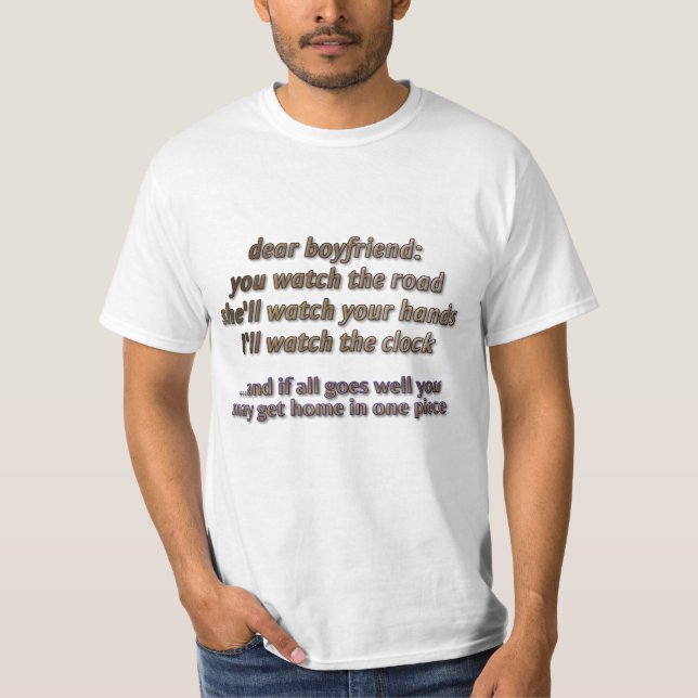 T-shirt Cher copain - Attention (Devant)