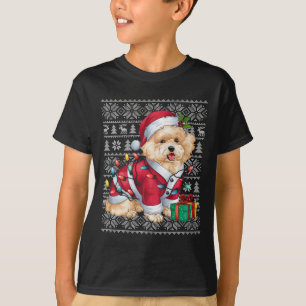 T-shirt Cher de Noël style de sueur laide Père Noël Bichon