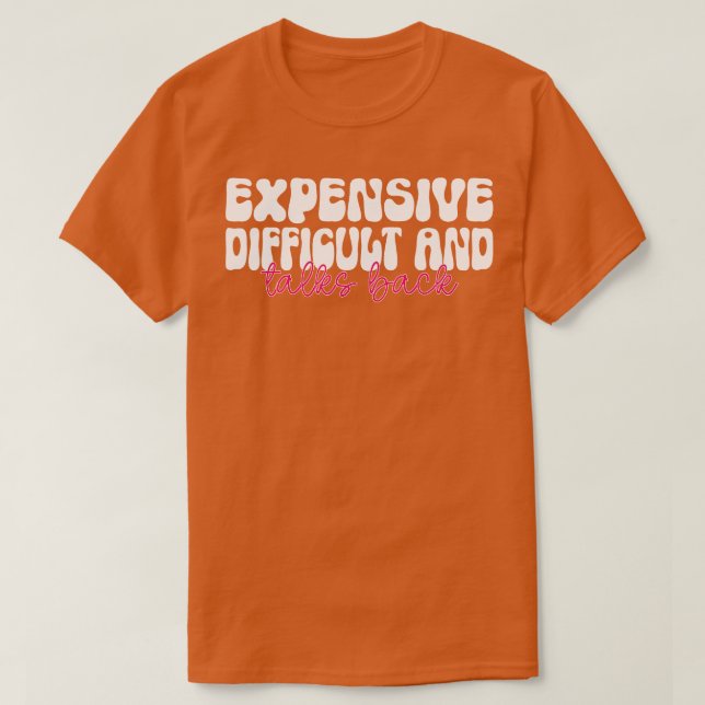T-shirt cher difficile et parle en retour 9 (Design devant)