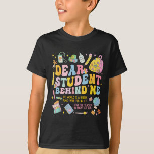 T-shirt Cher Étudiant Derrière Moi Retour À L'École Enseig