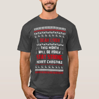 T-shirt Cher Foie Ce Mois Sera Rough Joyeux Christma
