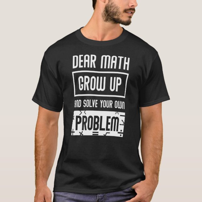 T-shirt Cher Math Augmente Mathématicien (Devant)