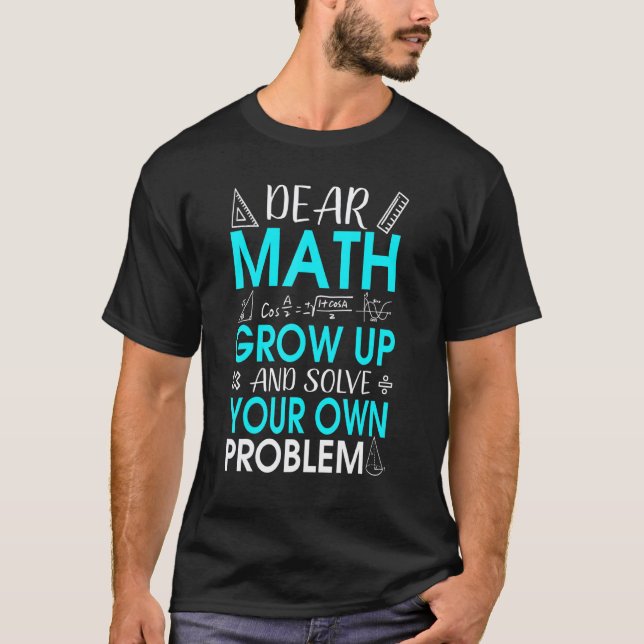 T-shirt Cher Math Math Citation Pour Enseignant Ou Élève (Devant)