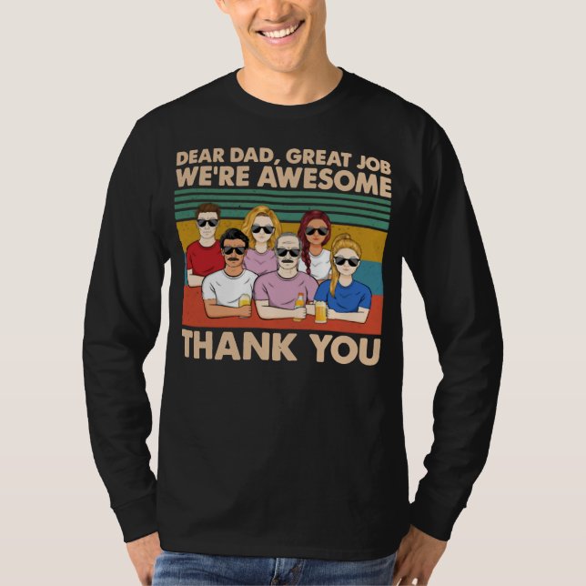 T-shirt Cher papa Grand Travail Nous sommes géniaux Merci  (Devant)
