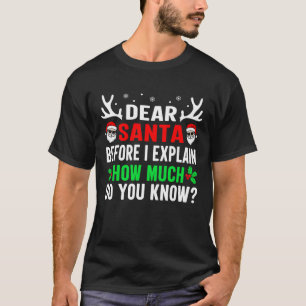 T-shirt Cher Père Noël Avant Que Je Puisse Expliquer Combi