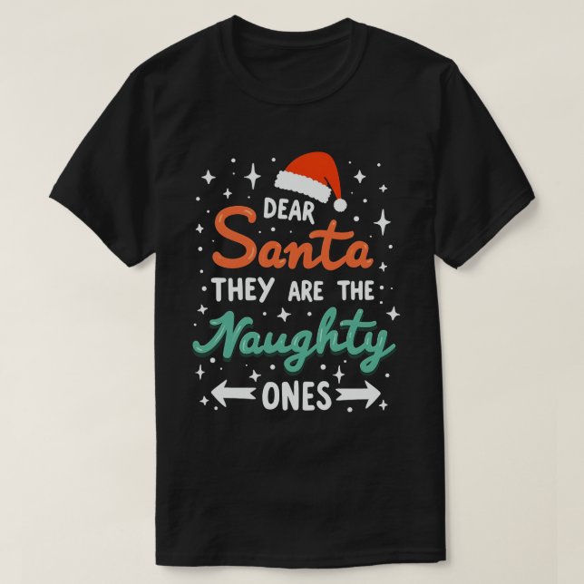 T-shirt Cher Père Noël, Ce Sont Les Maudits Noël (Design devant)