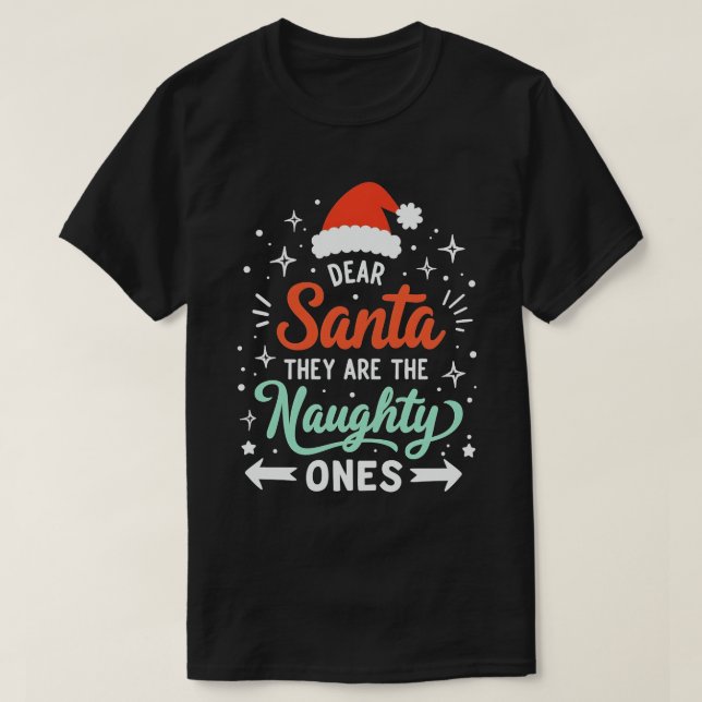 T-shirt Cher Père Noël, Ce Sont Les Maudits Noël (Design devant)