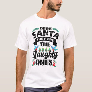 T-shirt Cher Père Noël - Ce Sont Les Méchants - Drôle Chr