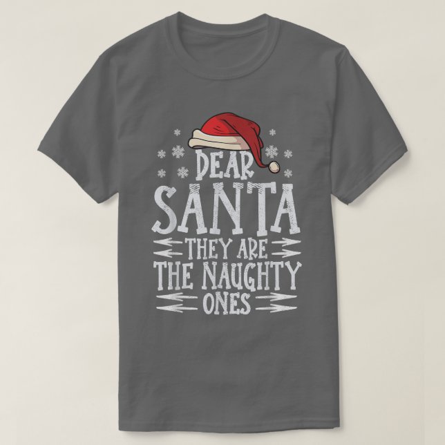T-shirt Cher père Noël, ce sont les méchants Noël san (Design devant)