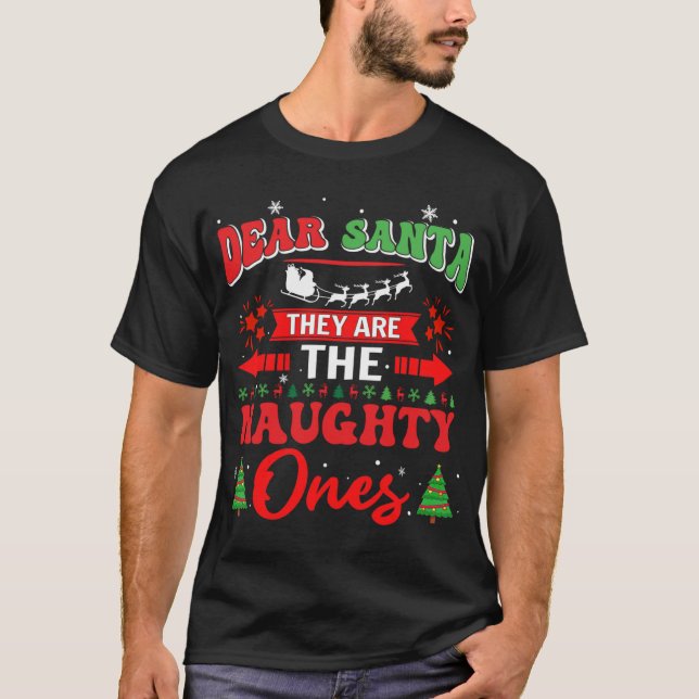T-shirt Cher Père Noël, ce sont les vilains pyjamas (Devant)