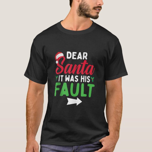 T-shirt Cher Père Noël, C'Était Il (Devant)
