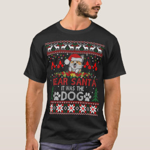 T-shirt Cher Père Noël C'était le chien mignon Corgi laide