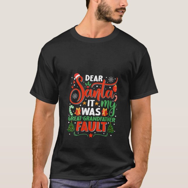 T-shirt Cher Père Noël C'Était Mon Grand-Père Faille Noël (Devant)
