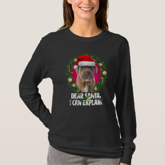 T-shirt Cher Père Noël Cute Cane Corso Puppy Naughty pour